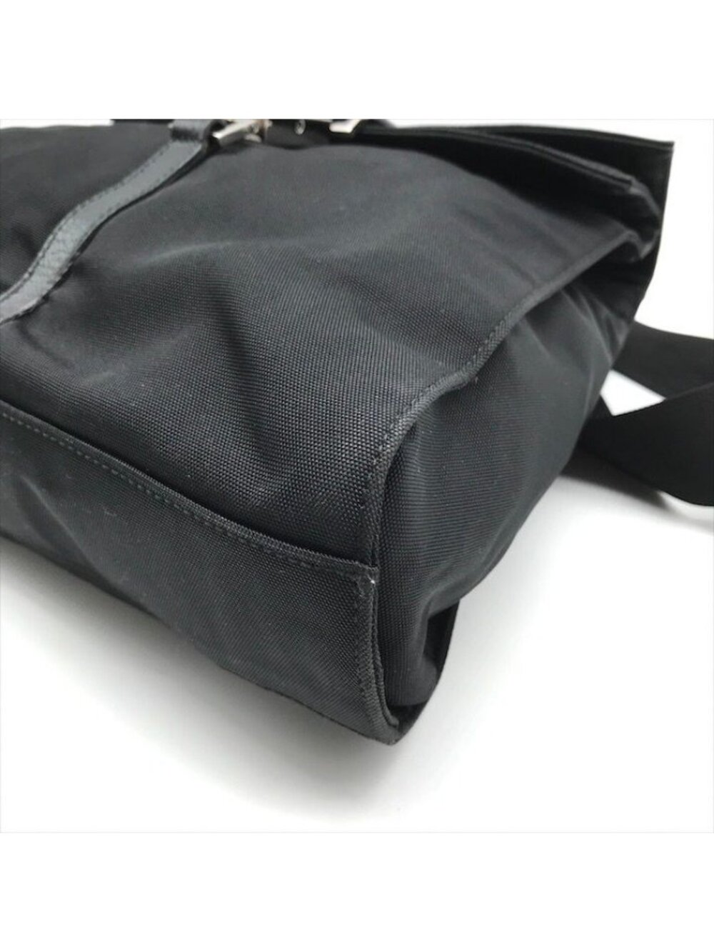 Gucci Nylon Canvas Jackie Silver Backpack Black - Picture 5 of 10